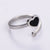 Moderate Luxury Stripe Circle Round Heart Stainless Steel Electroplating Rings