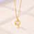 Korean Women Geometric Metal Titanium Steel Diamond Inlay Necklaces