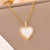 Minimalist Heart Stainless Steel Electroplating Necklaces