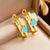 Fashion Heart Titanium Steel Electroplating Earrings