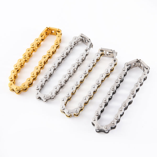 Fashion Unisex Round Geometric Stainless Steel Bracelets