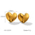 IG Style Heart Geometric Stainless Steel Electroplating Earrings