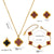 Moderate Luxury Quadrilateral Geometric Heart Titanium Steel 18K Gold Plated Necklaces