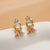 Irregular Geometric Copper Electroplating Stud Earrings