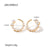 IG Style Pearl Geometric Stainless Steel 18K Gold Plated Earrings