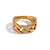 Fashion Creative Circle Geometric Stainless Steel Electroplating Rings