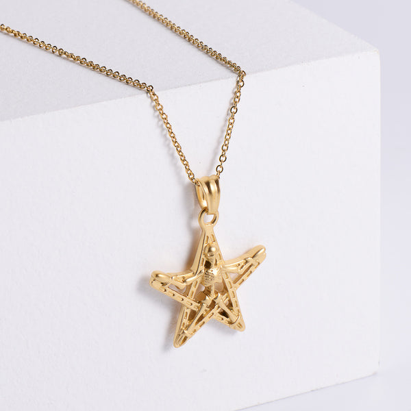 Women Punk Star Stainless Steel Pendants