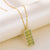 Korean Women Abacus Titanium Steel Gold Plating Necklaces