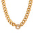 Fashion Round Stripe Geometric Stainless Steel 18K Gold Plated Necklaces