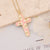 Women Retro Vintage Eye Cross Copper Oil Dripping Pendants