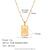 Minimalist Quadrilateral Geometric Stainless Steel 18K Gold Plated Necklaces