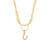 Fashion Letter Number Text Stainless Steel 18K Gold Plated Necklaces