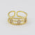 Women Metal Gold Plated Copper Rings