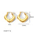 IG Style Irregular Geometric Stainless Steel Electroplating Earrings