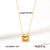 IG Style Quadrilateral Geometric Artificial Crystal Diamond Inlay Necklaces