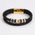 Men Geometric Leather Bangles