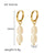 IG Style Pearl Geometric Titanium Steel Electroplating Earrings