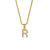 Fashion Round Number Text Letter Stainless Steel 18K Gold Plated Necklaces