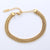 Women Minimalist Stripe Ellipse Circle Round Geometric Stainless Steel Electroplating Bracelets