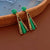 Medieval Fan-Shape Geometric Alloy Electroplating Earrings