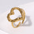 Cute Heart Stainless Steel Electroplating Rings