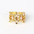 Moderate Luxury Women Fan-Shape Square Heart Circle Gold Plated Copper Rings