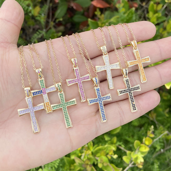 Unisex Cross Copper Electroplating Pendants