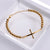 Women Minimalist Metal Heart Titanium Steel Gold Plating Bracelets