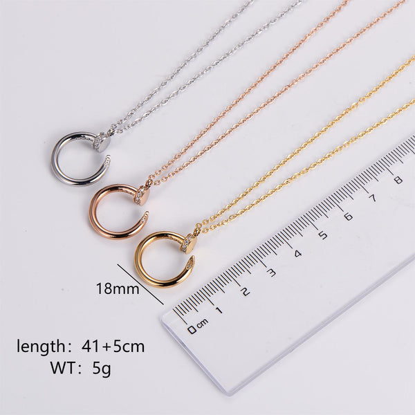 Expressive Round Stainless Steel Electroplating Necklaces