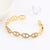 Women Diamond Metal Geometric Heart Geometric Copper Bracelets