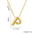 Moderate Luxury Letter Text Number Titanium Steel 18K Gold Plated Necklaces