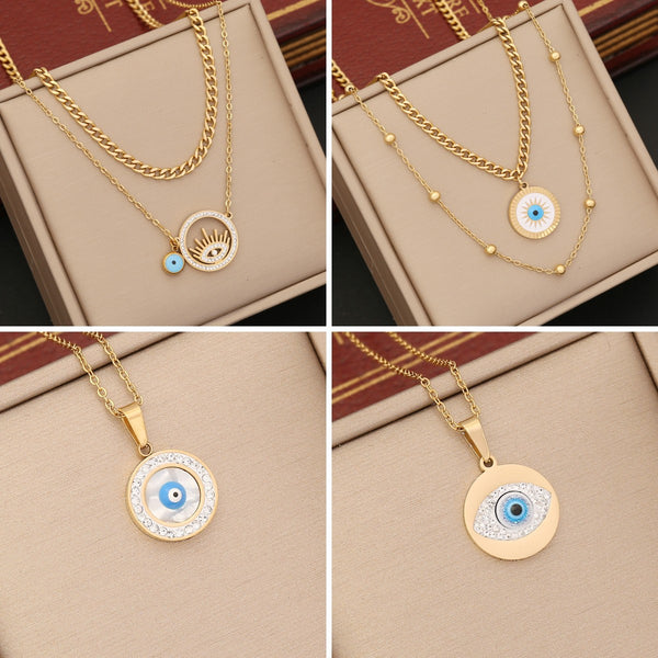 Fashion Eye Stainless Steel Electroplating Pendants