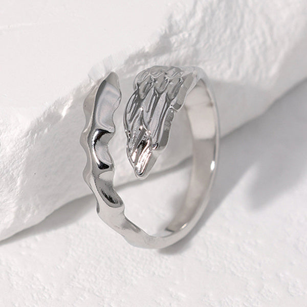 Expressive Wing Stainless Steel Electroplating Rings