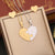 Fashion Heart Stainless Steel Electroplating Necklaces