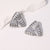 Triangle Geometric Stainless Steel Electroplating Stud Earrings