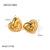 IG Style Round Stainless Steel 18K Gold Plated Earrings