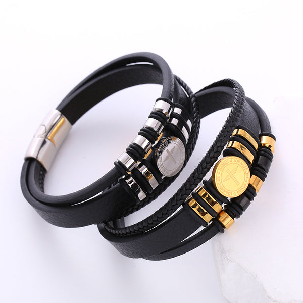 Cute & Edgy Men Irregular Rhombus Titanium Steel Electroplating Bracelets