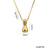 Letter Text Number Titanium Steel 18K Gold Plated Necklaces