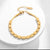 Letter Text Number Stainless Steel 18K Gold Plated Necklaces