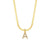 Fashion Letter Number Text Stainless Steel 18K Gold Plated Necklaces