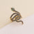 Retro Metal Vintage Snake Shape Copper Electroplating Rings