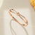 Korean Round Titanium Steel 18K Gold Plated Bangles