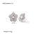 IG Style Flower Flower Stainless Steel Electroplating Stud Earrings