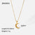 IG Style Circle Geometric Stainless Steel 18K Gold Plated Necklaces