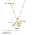 IG Style Sun Moon Pearl Shell Star Geometric Stainless Steel Electroplating Necklaces