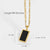 IG Style Square Geometric Stainless Steel 18K Gold Plated Necklaces