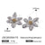 IG Style Freesia Flower Stainless Steel Electroplating Earrings