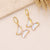 Women Butterfly Copper Electroplating Earrings