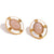 Fashion Ellipse Geometric Stainless Steel 18K Gold Plated Stud Earrings