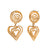 Fashion Heart Geometric Stainless Steel Electroplating Stud Earrings